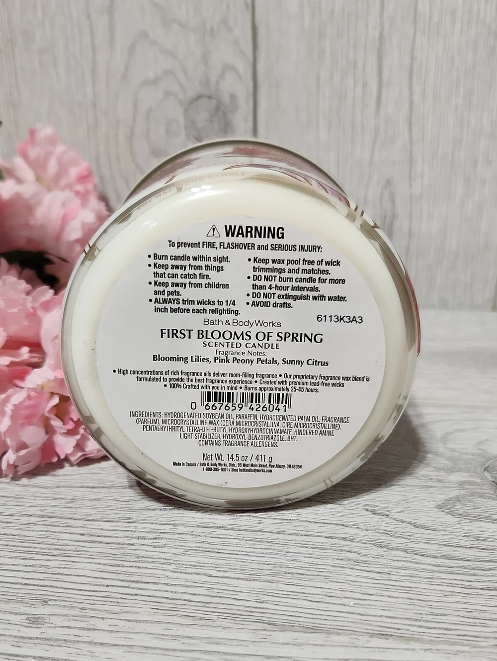 Bath & Body Works First Blooms Of Spring 3-Wick Candle